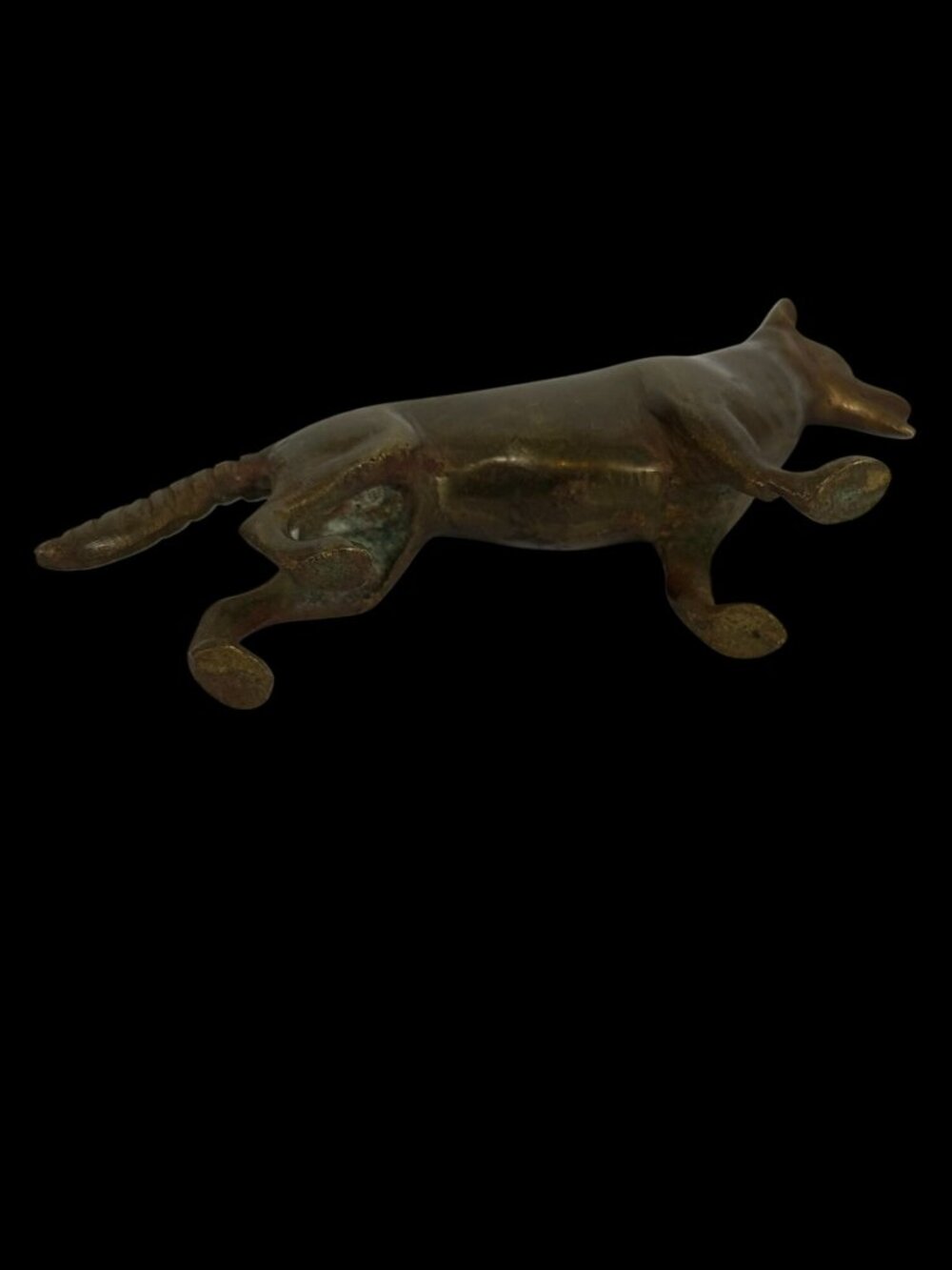 Vintage Solid Brass German Shepherd Alsatian Dog Figurine Rustic Decor Classic - Picture 6 of 7